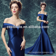 Alibaba Off shoulder Elegant Slim Royal Blue Sexy Mermaid Evening Dress 2017